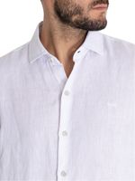 Camisa-Para-Hombre-Manga-Larga-Linen-Blanco-Rockford