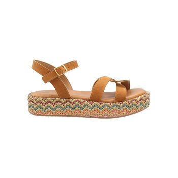 Sandalia Para Mujer Cuero Clavel Multicolor Rockford