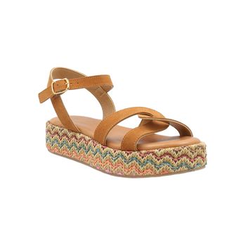 Sandalia Para Mujer Cuero Clavel Multicolor Rockford