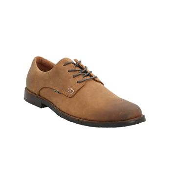 Zapato Para Hombre Cuero Harrow I Café Rockford