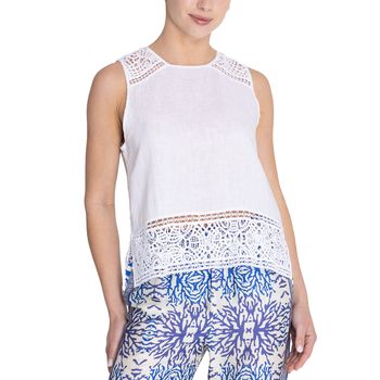 Blusa Para Mujer Sin Manga Mele Blanco Rockford