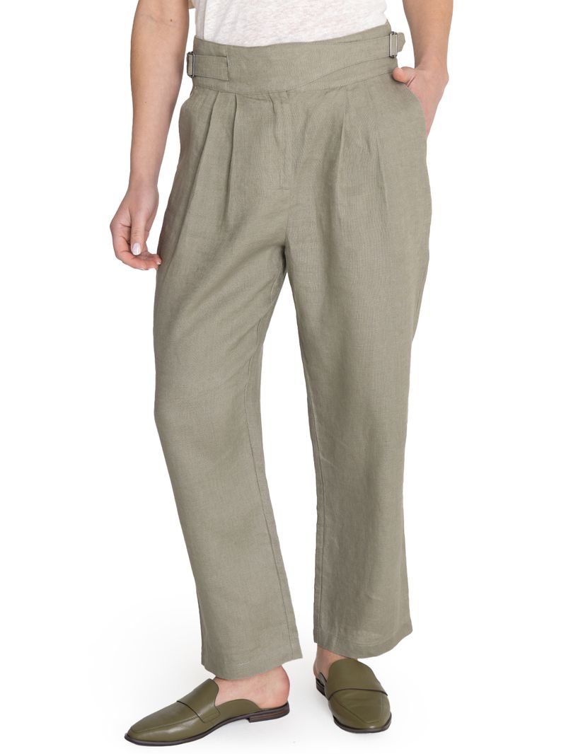 Pantalon-Para-Mujer-Lino-Organico-Ava-Verde-Rockford