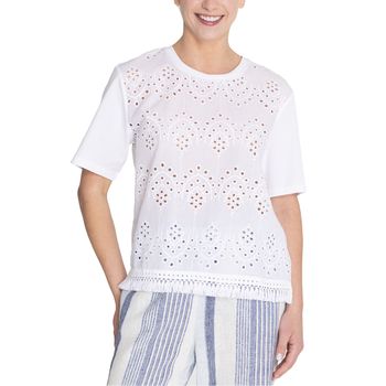 Polo Para Mujer Manga Corta Lates Blanco Rockford