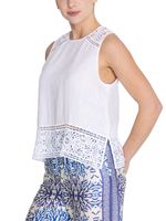 Blusa-Para-Mujer-Sin-Manga-Mele-Blanco-Rockford
