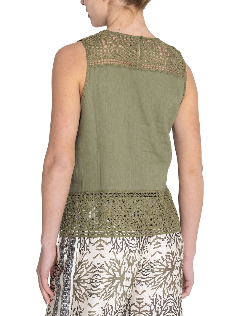 Blusa-Para-Mujer-Sin-Manga-Mele-Verde-Rockford