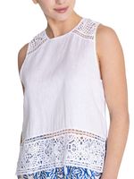 Blusa-Para-Mujer-Sin-Manga-Mele-Blanco-Rockford