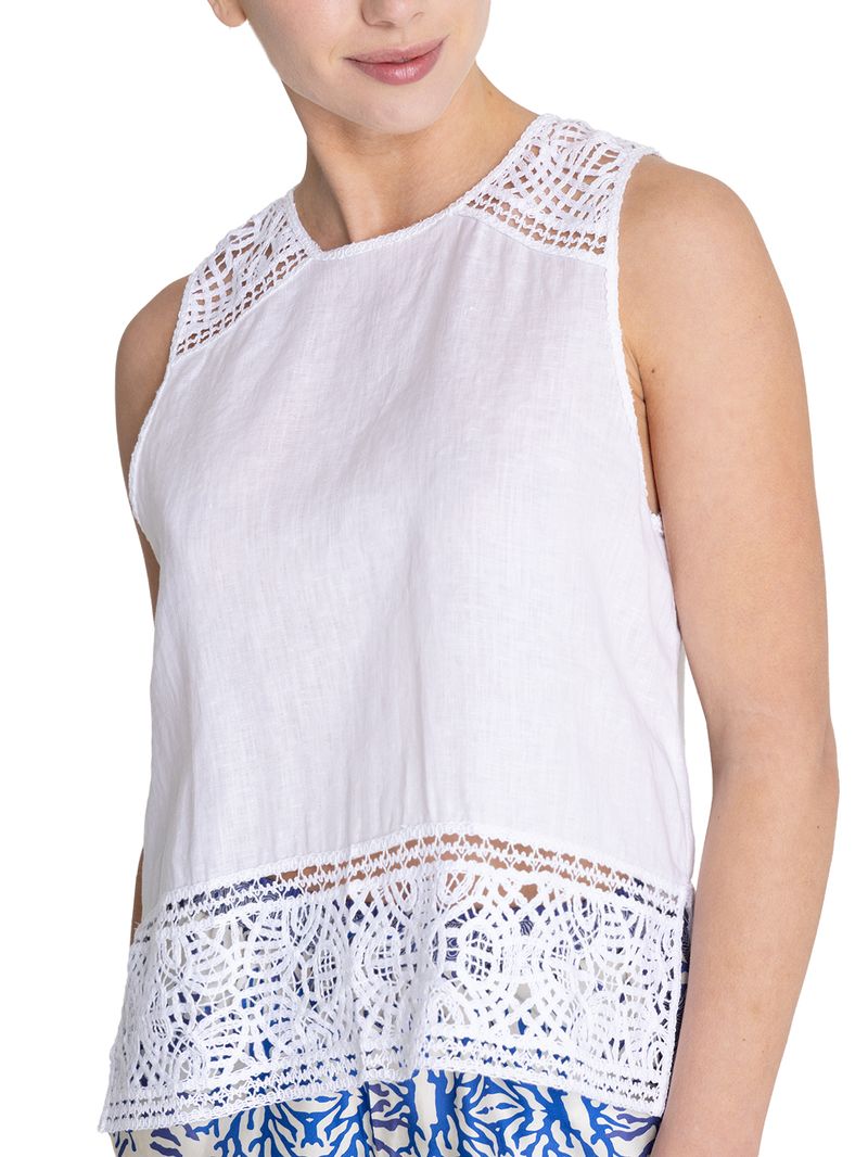 Blusa-Para-Mujer-Sin-Manga-Mele-Blanco-Rockford