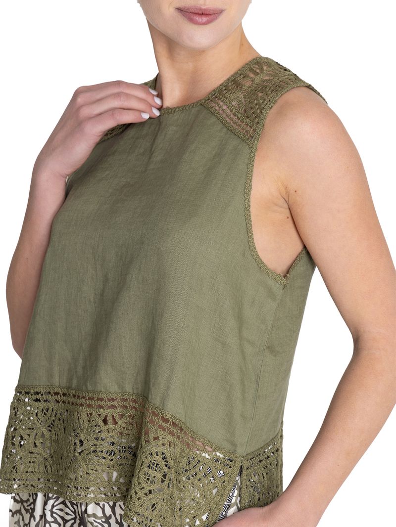 Blusa-Para-Mujer-Sin-Manga-Mele-Verde-Rockford