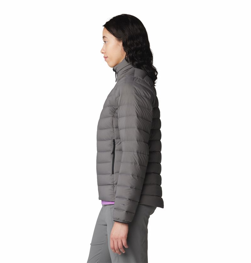 Casaca-Para-Mujer-Pluma-Deloro™-Down-Gris-Mountain-Hardwear