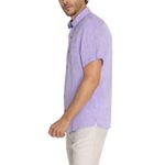 Camisa-Para-Hombre-Manga-Corta-Linenshor-Morado-Rockford