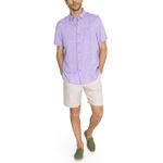 Camisa-Para-Hombre-Manga-Corta-Linenshor-Morado-Rockford