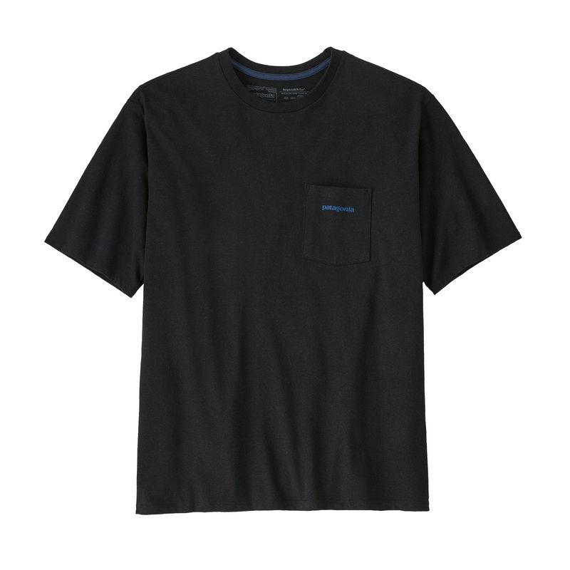 Polo-Para-Hombre-Manga-Corta-Boardshort-Logo-Pocket-Responsibili-Tee®-Negro-Patagonia