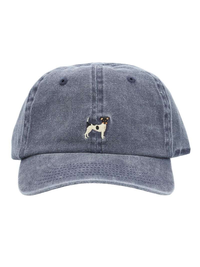 Gorro-Unisex-Algodon-Organico-Cap-Fox-Terrier-Azul-Rockford