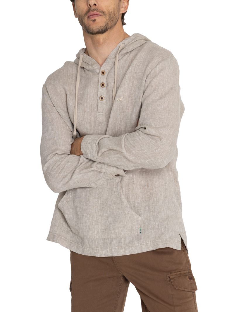 Polo-Para-Hombre-Manga-Larga-Linen-Cafe-Rockford