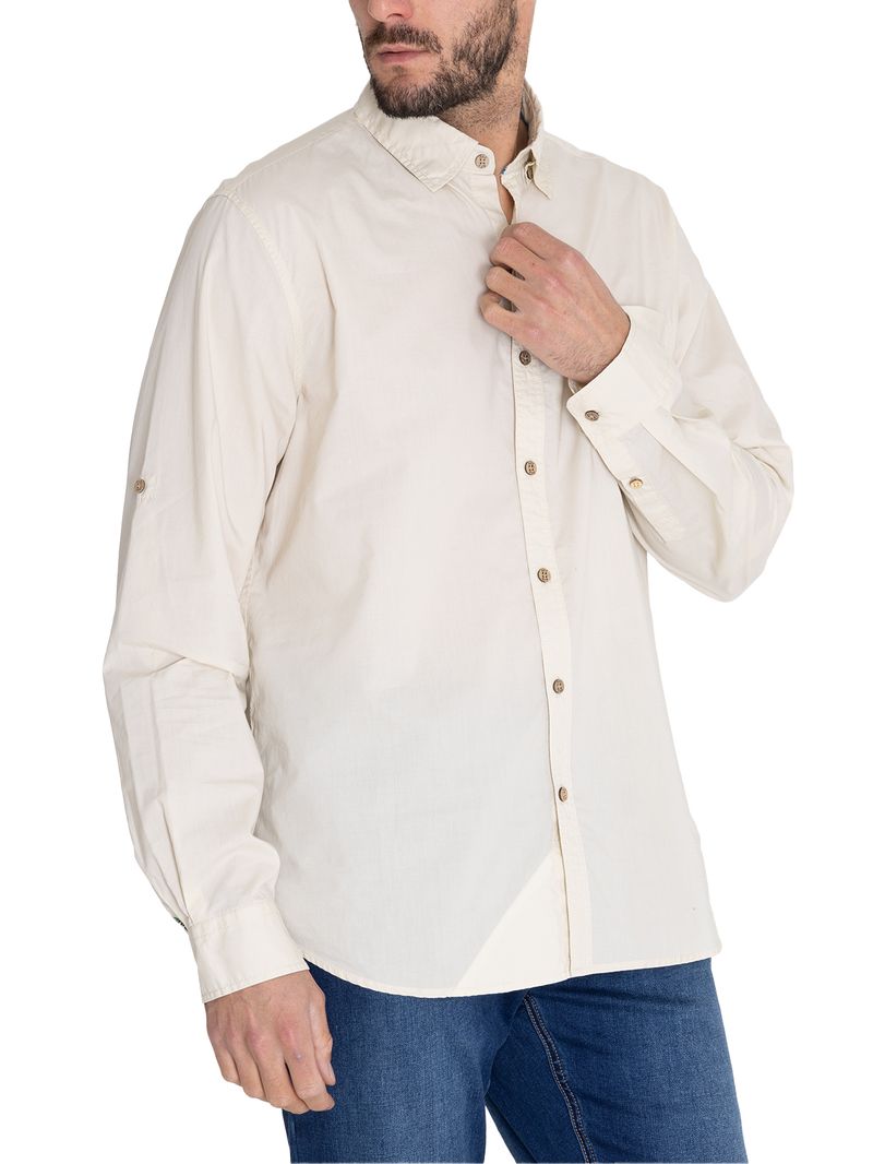 Camisa-Para-Hombre-Manga-Larga-Galiton-Beige-Crudo-Rockford