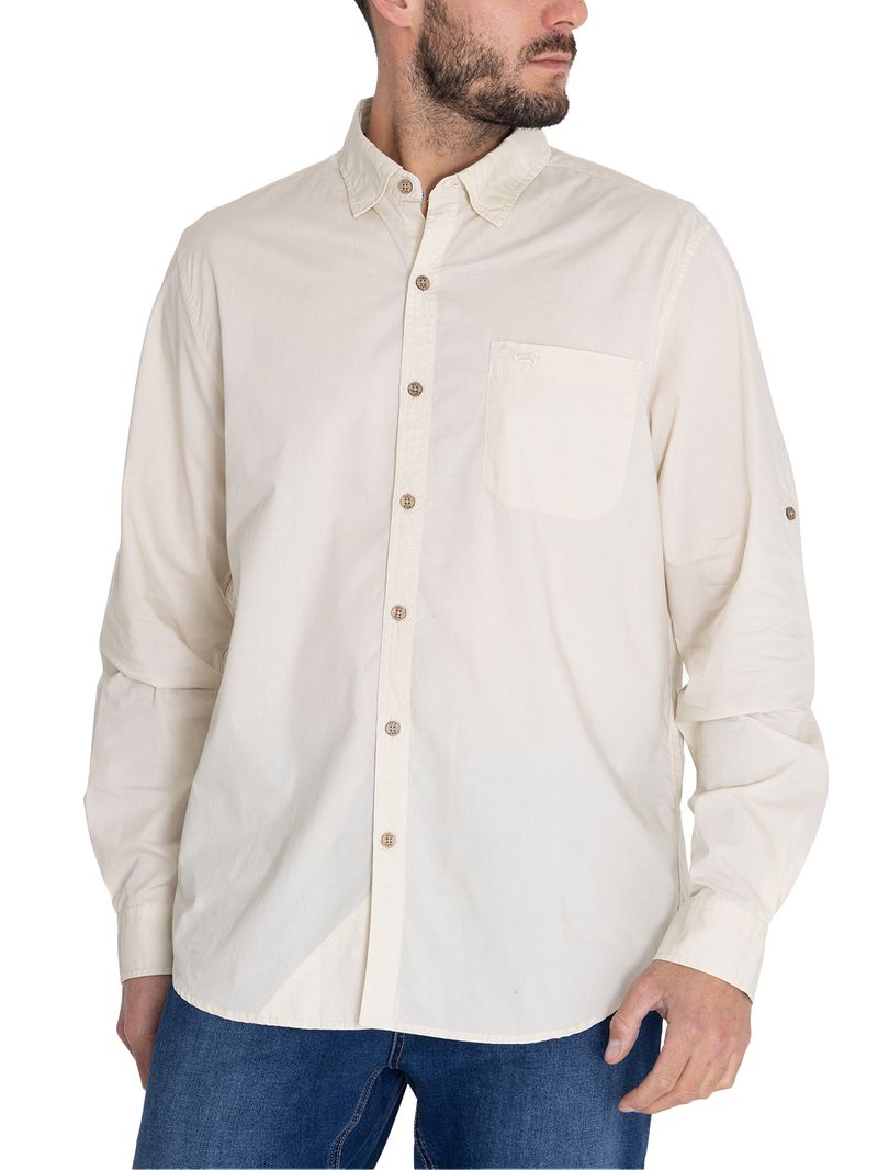 Camisa-Para-Hombre-Manga-Larga-Galiton-Beige-Crudo-Rockford