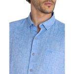 Camisa-Para-Hombre-Manga-Corta-Linenshor-Azul-Rockford