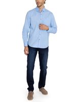 Camisa-Para-Hombre-Manga-Larga-Galiton-Celeste-Rockford