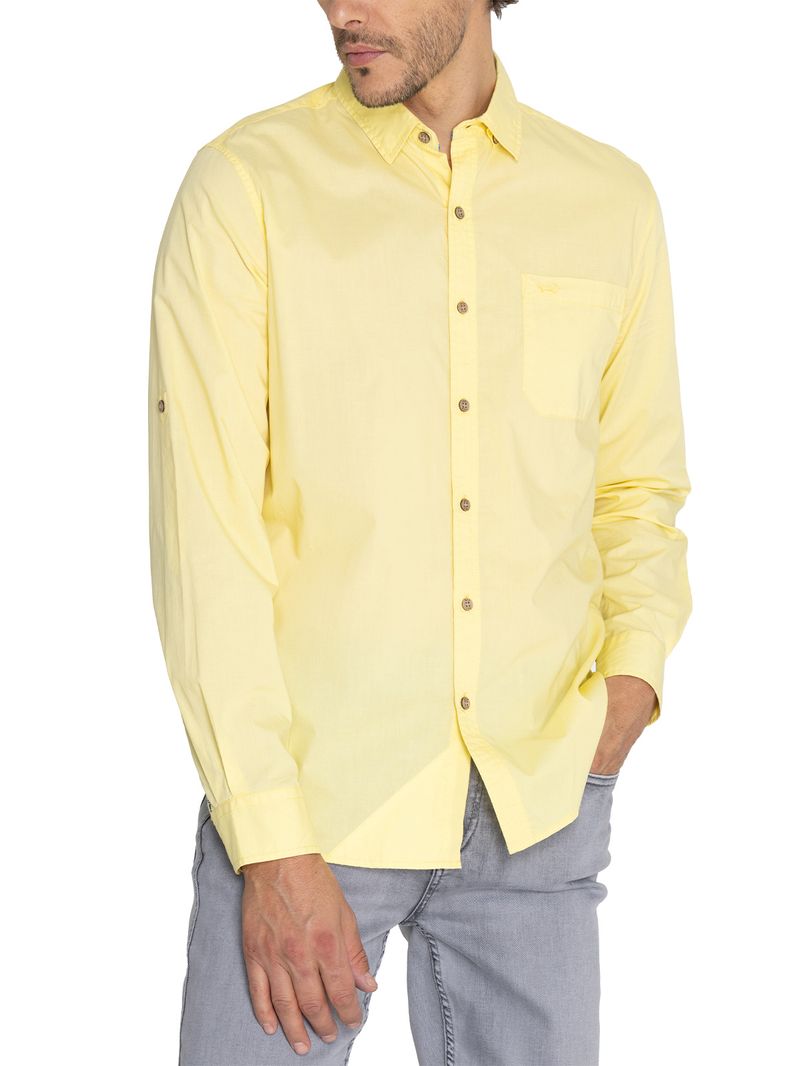 Camisa-Para-Hombre-Manga-Larga-Galiton-Amarillo-Rockford