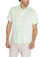 Camisa-Para-Hombre-Manga-Corta-Linenjer-Verde-Rockford