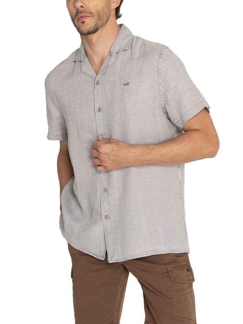 Camisa-Para-Hombre-Manga-Corta-Braga-Gris-Rockford