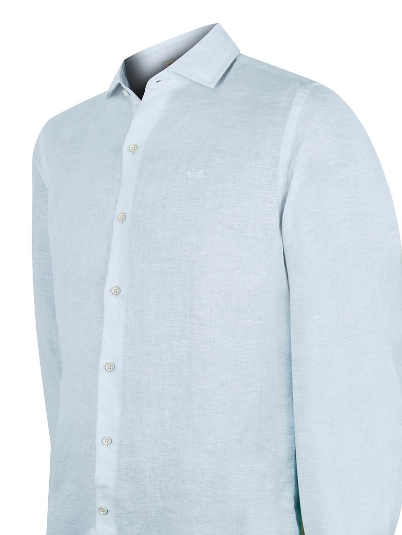 Camisa-Para-Hombre-Manga-Larga-Linen-Celeste-Rockford