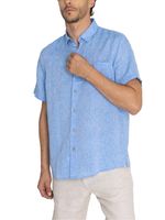 Camisa-Para-Hombre-Manga-Corta-Linenshor-Azul-Rockford