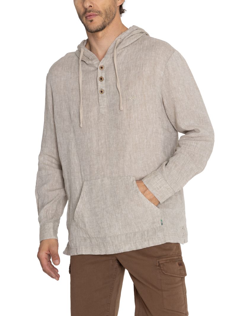 Polo-Para-Hombre-Manga-Larga-Linen-Cafe-Rockford