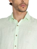 Camisa-Para-Hombre-Manga-Corta-Linenjer-Verde-Rockford