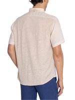 Camisa-Para-Hombre-Manga-Corta-Linenjer-Beige-Crudo-Rockford