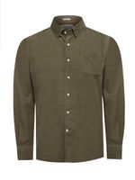Camisa-Manga-Larga-Para-Hombre-Algodon-Organico-Corduroy-Verde-Rockford