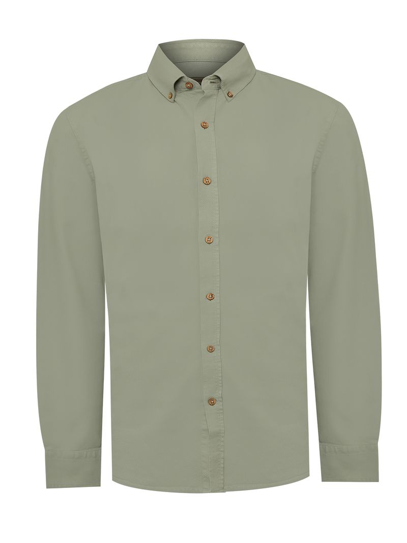 Camisa-Manga-Larga-Para-Hombre-Algodon-Organico-Hunter-Azul-Rockford
