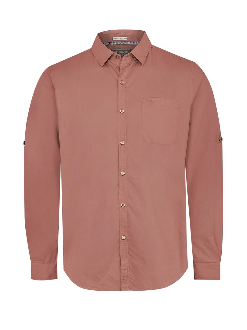 Camisa-Manga-Larga-Para-Hombre-Algodon-Organico-Galiton-Rosado-Rockford