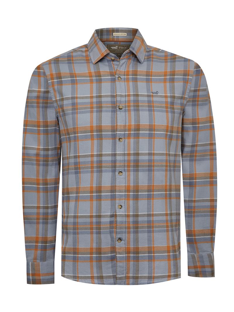 Camisa-Manga-Larga-Para-Hombre-Algodon-Organico-Flannel-Multicolor-Rockford