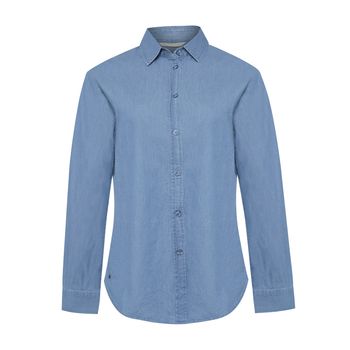 Blusa Manga Larga Para Mujer Algodón Orgánico Makalu Azul Rockford