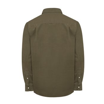 Camisa Manga Larga Para Hombre Algodón Orgánico Corduroy Verde Rockford