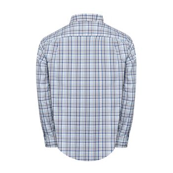Camisa Manga Larga Para Hombre Algodón Orgánico Mild Azul Rockford