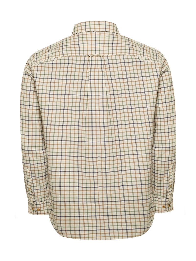 Camisa-Manga-Larga-Para-Hombre-Algodon-Organico-Viyellabut-Cafe-Rockford