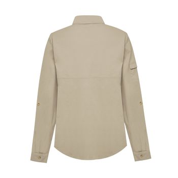 Blusa Manga Larga Para Mujer Algodón Orgánico Coop Beige/Crudo Rockford
