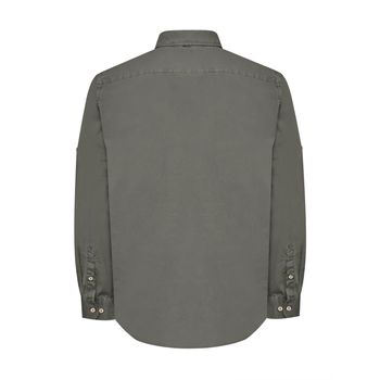 Camisa Manga Larga Para Hombre Algodón Orgánico Leeds Gris Rockford