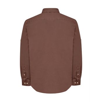 Camisa Manga Larga Para Hombre Algodón Orgánico Leeds Guinda Rockford
