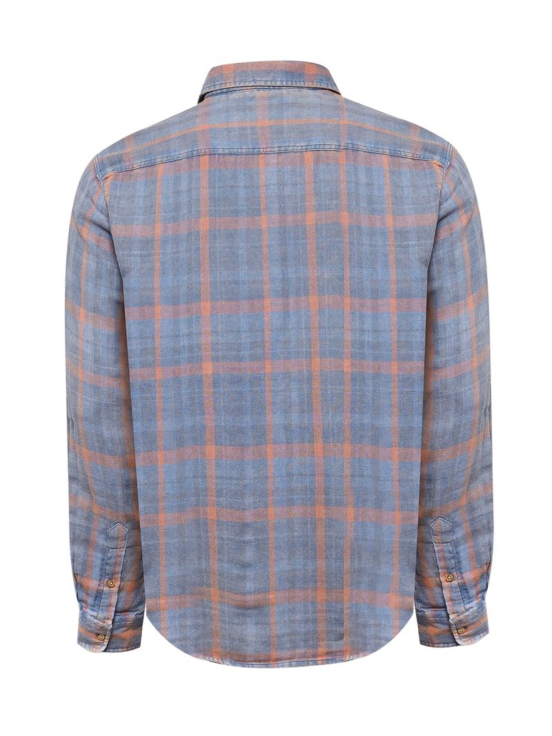 Camisa-Manga-Larga-Para-Hombre-Algodon-Organico-Bradford-Azul-Rockford