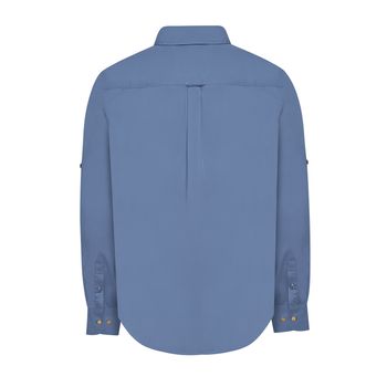 Camisa Manga Larga Para Hombre Algodón Orgánico Galiton Azul Rockford