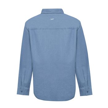 Blusa Manga Larga Para Mujer Algodón Orgánico Makalu Azul Rockford
