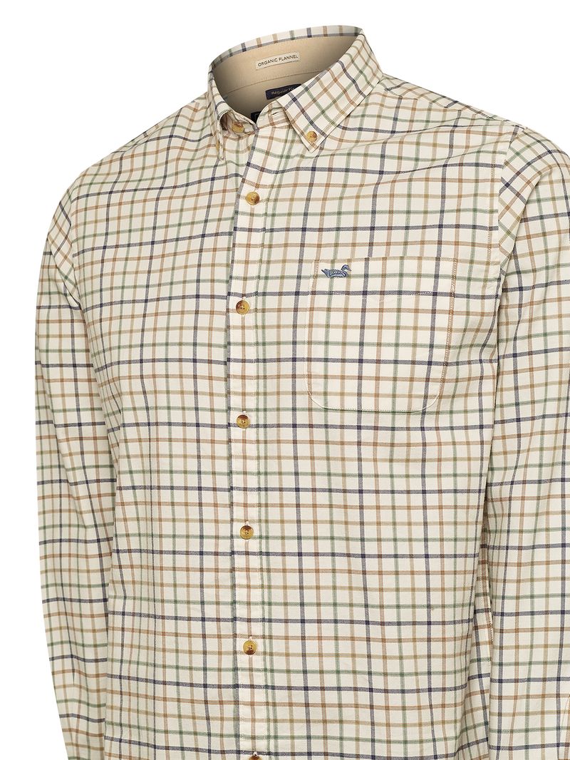 Camisa-Manga-Larga-Para-Hombre-Algodon-Organico-Viyellabut-Cafe-Rockford