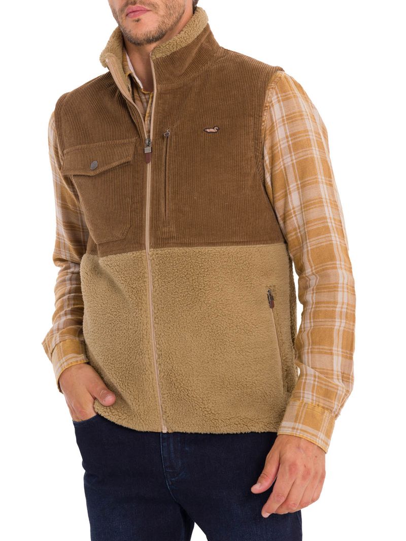 Chaleco-Para-Hombre-Poliester-Reciclado-Algodon-Cambridge-Beige-Crudo-Rockford