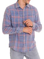 Camisa-Manga-Larga-Para-Hombre-Algodon-Organico-Bradford-Azul-Rockford