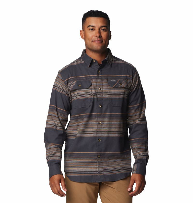 Camisa-Para-Hombre-de-Franela-Manga-Larga-Flare-Gun™-Negra-Columbia