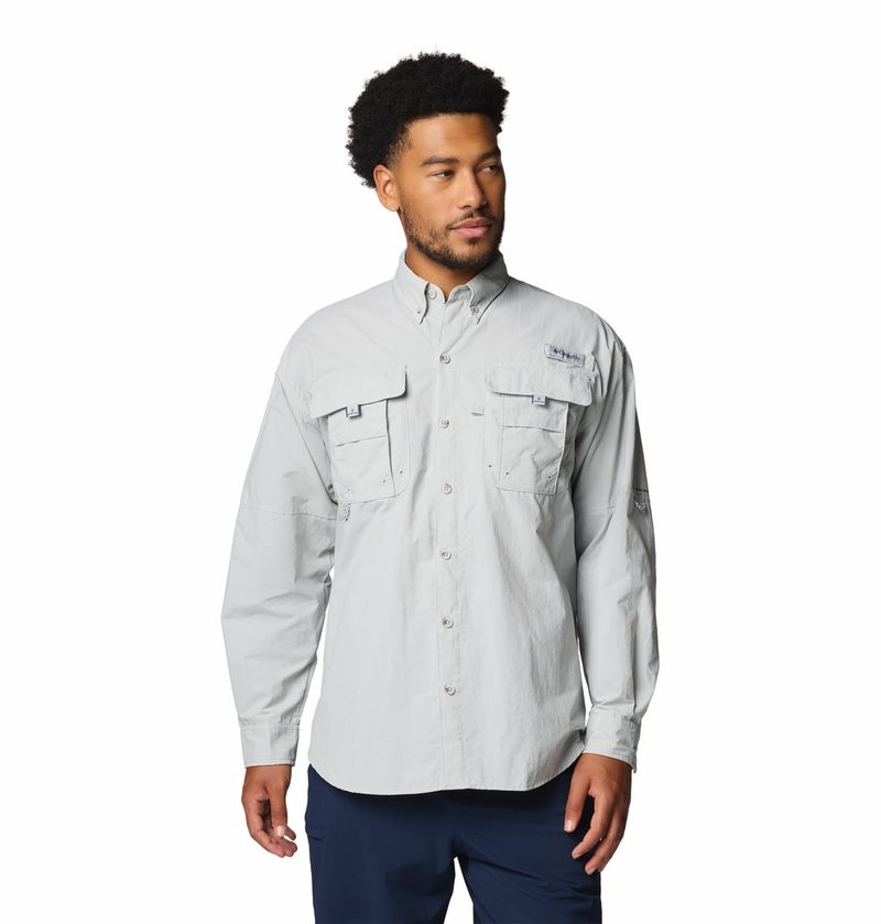 Camisa-Para-Hombre-Manga-Larga-PFG-Bahama™-II-Gris-Columbia