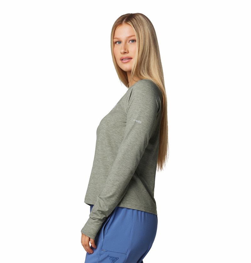 Polo-Para-Mujer-Manga-Larga-PFG-Uncharted™-Knit-Verde-Columbia